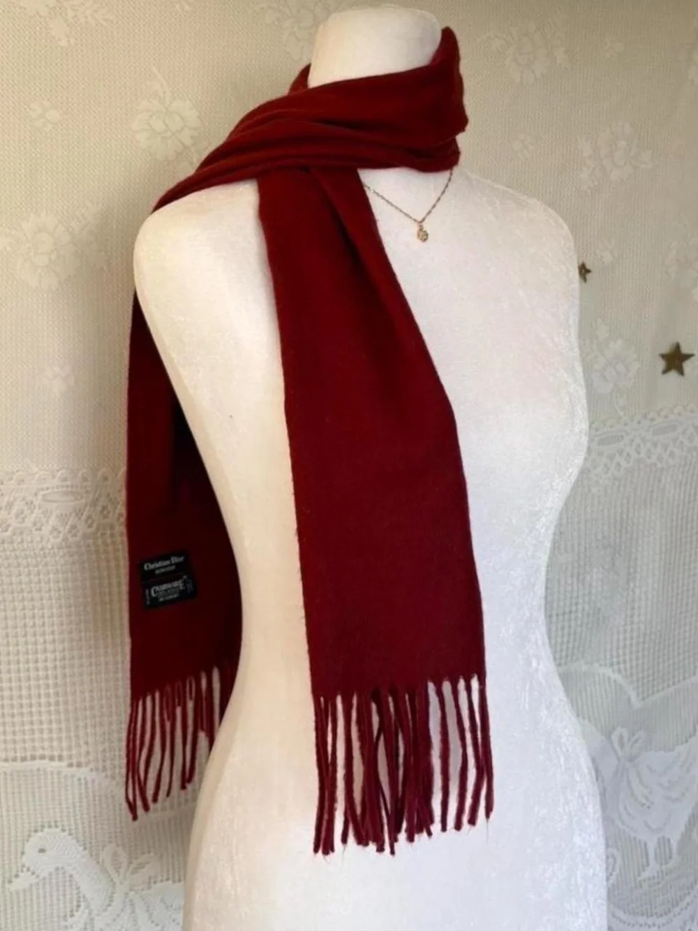 Dior Burgundy Scarf